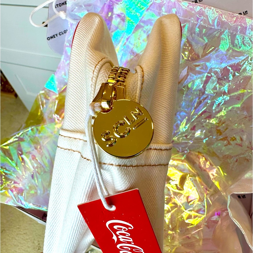 Stoney Clover Lane x Coca Cola Embroidered Large Pouch NWT - Picture 6 of 13